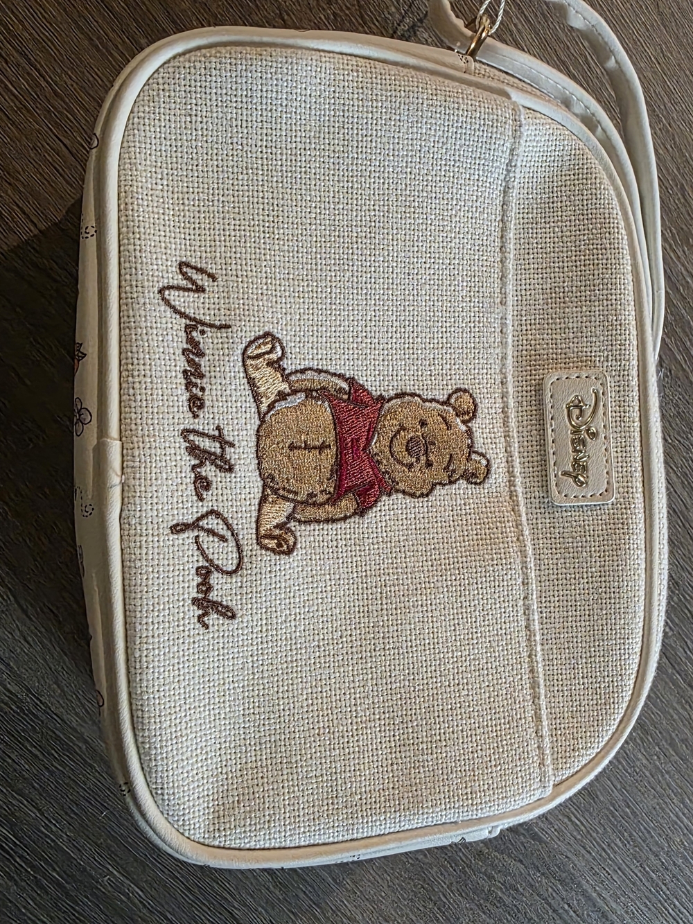 Disney Winnie the Pooh Canvas Crossbody Bag - Beige with Red Accent